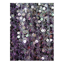 Purple Sequins & Beads Postcard