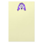 Purple Shaggy Dog. Cartoon. Stationery