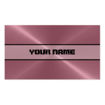 Purple Shiny Stainless Steel Metal 3 Business Card