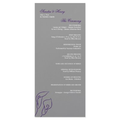 Wedding Program Cards on Calla Lilies Wedding Program Custom Rack Cards By Inspiredweddings
