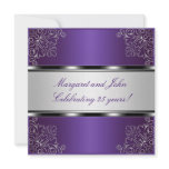 Purple Silver Floral 25th Anniversary Party Event