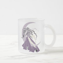 Purple Silver Moon Goddess Mugs