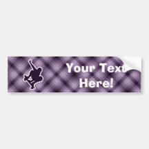 Purple Skateboarding Bumper Sticker