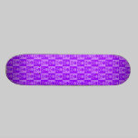 Purple Skull & Crossbones Chequered Skateboard skateboards