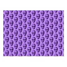 Purple Skull Pattern. Post Cards