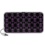 Purple Skulls on Black, OrigAudio™ Doodle Speaker