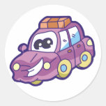 Purple Smiling Car Tshirts and Gifts Stickers