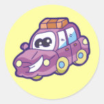 Purple Smiling Car Tshirts and Gifts Stickers