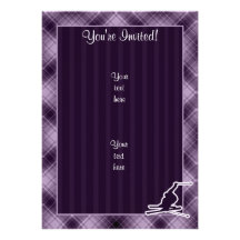 Purple Snow Skiing Custom Announcements