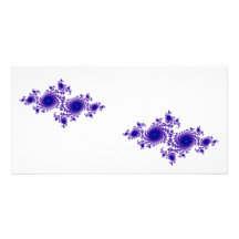 Purple Snowflake Custom Photo Card