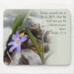 Purple snowflower mousepads