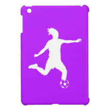 Purple Soccer Silhouette iPad Mini Case