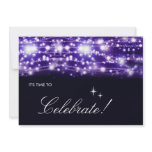 Purple Sparkling Stars Invitation