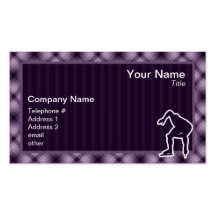 Purple Speed Skater Business Card