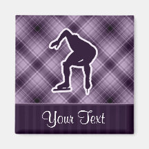 Purple Speed Skater Refrigerator Magnets