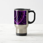 Purple Spiral Fractal Art Pattern Mugs