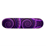 Purple Spiral Fractal Art Pattern Custom Skateboard