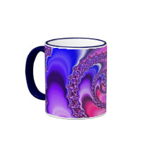 Purple Spiral Coffee Mugs