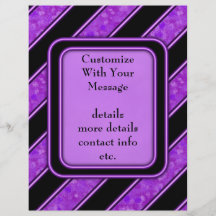 Purple Sponge Paint Stripes Flyer Design