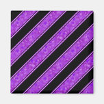 Purple Sponge Paint Stripes Fridge Magnets