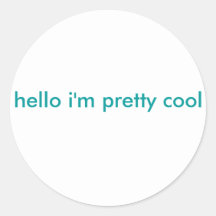 purple spot, hello i'm pretty cool sticker