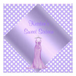 PURPLE SPOT SWEET SIXTEEN PARTY INVITATION