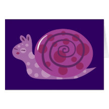 Purple Spotted Snail Greeting Card