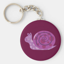 Purple Spotted Snail Key Chain