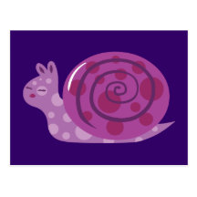 Purple Spotted Snail Postcard