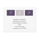 Purple Squares RSVP Card postcards
