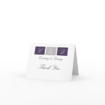 Purple Squares Thank You Cards
