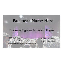 Purple stage solarized theatre design business card templates