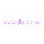 Purple Stamp Survivor Bookmark Business Card