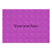 Purple star pattern custom invitations
