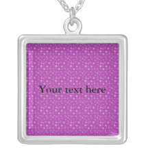 Purple star pattern personalized necklace