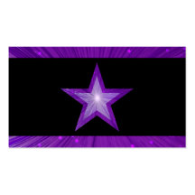 Purple Star stripes business card template black