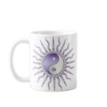 Purple Starburst Yin Yang Mug