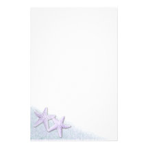 Purple Starfish stationery