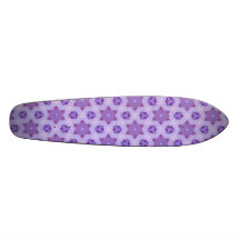 Purple Stars Custom Skateboard