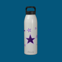 Purple Stars water bottles