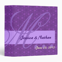 Purple Stars Wedding Photo Planner Binder