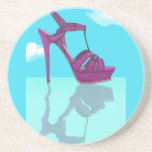Purple Stilt Stilettos Reflection Drink Coaster