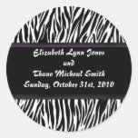Purple Stripe Zebra Print Stickers