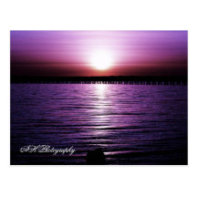Purple sunset post cards