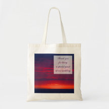 Purple Sunset Wedding Favour Bag for guests
