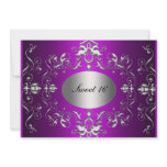 Purple Sweet 16 Elegant Birthday Invitation
