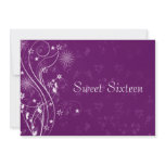 Purple Sweet Sixteen Invitation