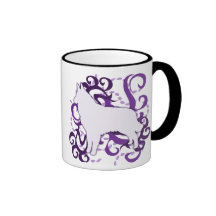 Purple Swirl Belgian Tervuren Mugs