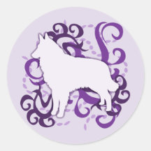Purple Swirl Belgian Tervuren Sticker