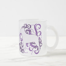 Purple Swirl Boston Terrier Coffee Mugs